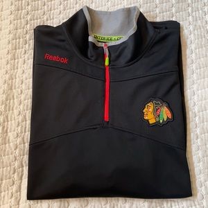 Chicago Blackhawks Quarter Zip Reebok Men’s XL